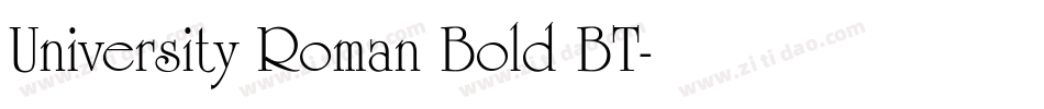 University Roman Bold BT字体转换